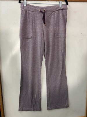 Green Tree Pull-on Comfort Womens Purple Pants Size L