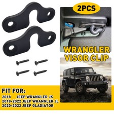 For 2018 Jeep Newer Jk Jl Gladiator Wrangler Black Sun Visor Driver Passenger