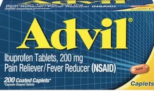 ADVIL Ibuprofen 200 mg Pain Reliever - 200 Coated Caplets; Exp: 01/26 *Free Ship