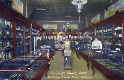 Mcgarry's Jewelry Store 1911 Hammond IN Indiana Vintage Postcard COPY