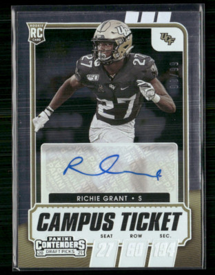 Richie Grant 2021 Contenders Draft Picks Campus Ticket RC Auto 68/99