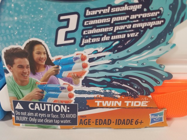 Nerf Super Soaker Twin Tide Blaster Two Barrel Soakage Ages 6+ New | eBay