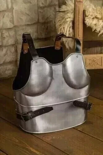 Steel Medieval Cuirass LARP Warrior Breastplate Jacket Cosplay Costume, Large