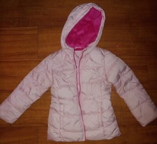 Wonder Nation Girls Puffer Jacket Winter Coat Hood Zip up Pink Size XS 4/5