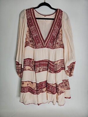 Free People My Love Mini Dress Tea Combo Medium L