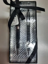 Argento SC SPARKLE PEN & PEN SET w/ Swarovski Crystals Black & silver NEW
