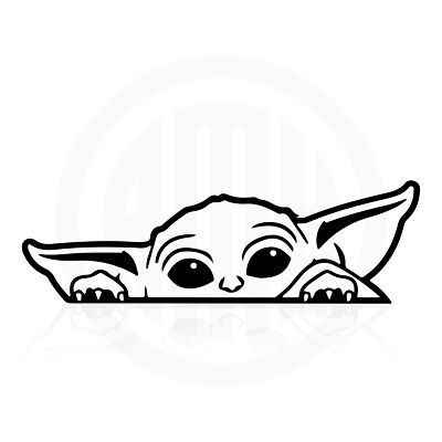 Vinyl-Sticker ''Baby Yoda''  Mandalorianer Sticker Plot Fun JDM Tuning