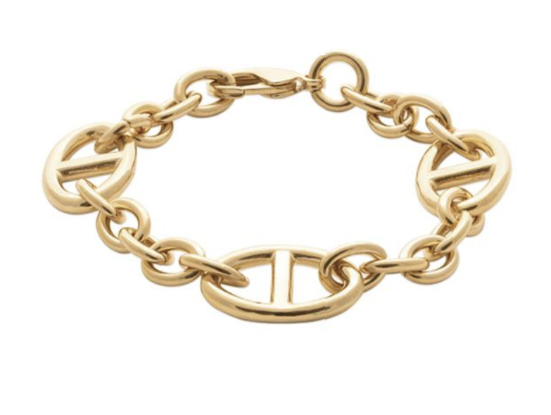 Bracelet grosse maille marine et forçat en or 18 carats, un cadeau mixte inoubliable
