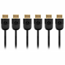 3x PRO2 2m Premium Ultra 4K HDMI Cable 18GBPS 30AWG HD Gold Plated f/ TV DVD BLK