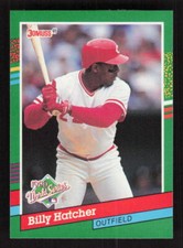 1991 Donruss #763b Billy Hatcher Cincinnati Reds