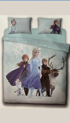 DISNEY FROZEN Single Double Reversible Duvet Pillow Cover Set