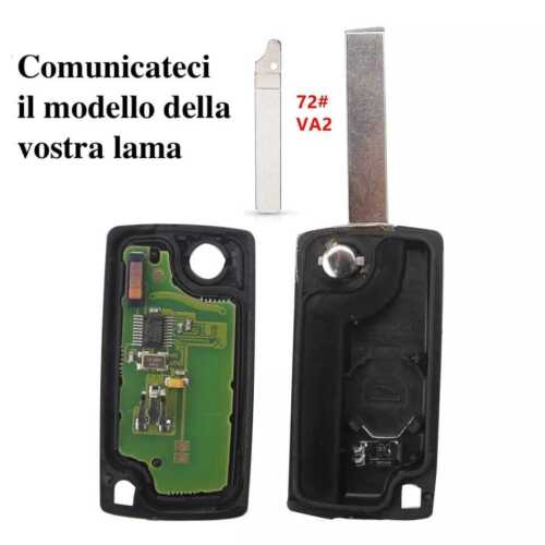 ORIGINALE IEA TELECOMANDO CHIAVE PER CITROEN C2 C3 PICASSO 2 TASTi ID46 + CHIP - Foto 3 di 4
