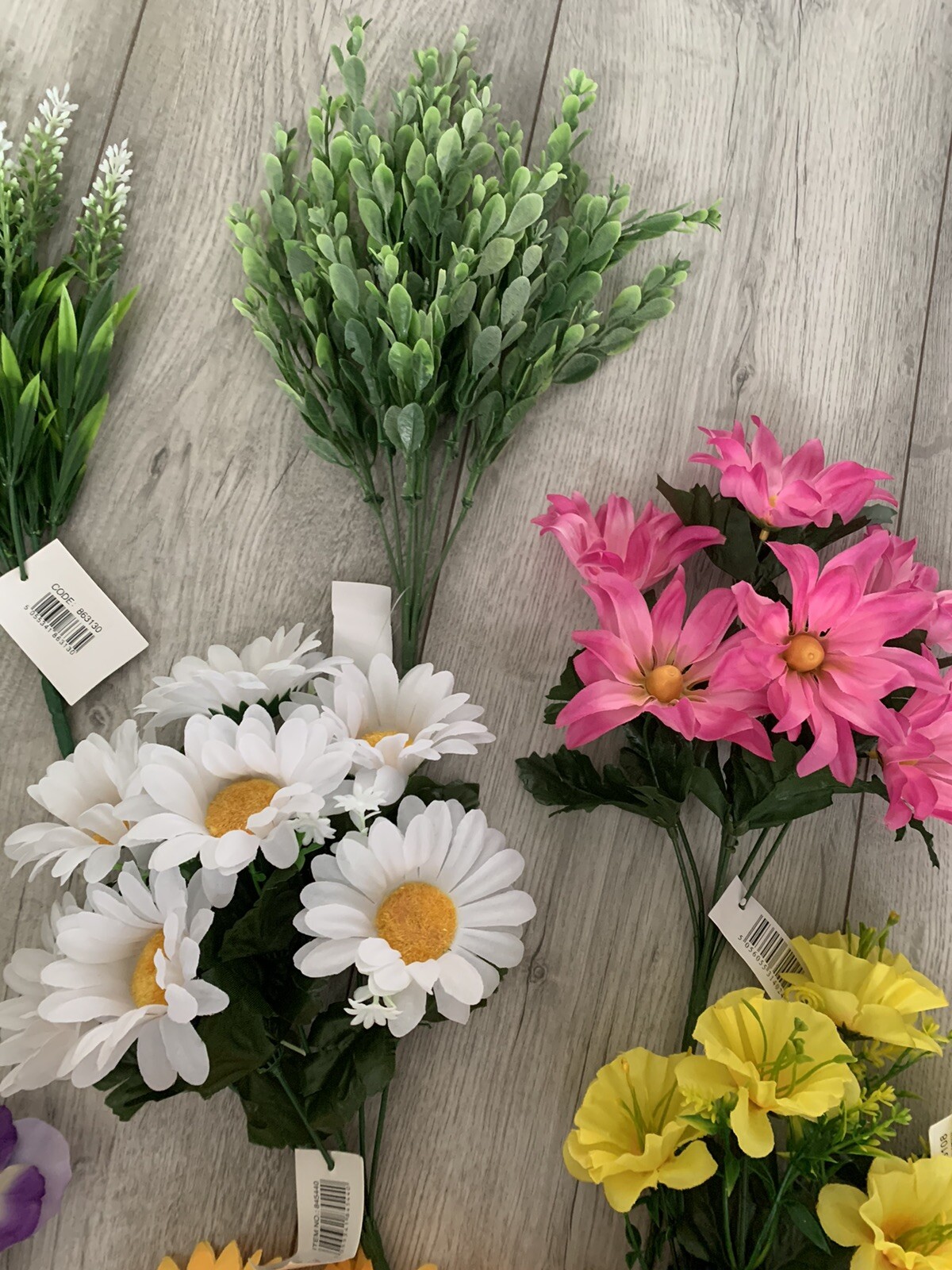 Joblot Spring Flowers Foliage Bushes Artificial Silk Plant Daffodil