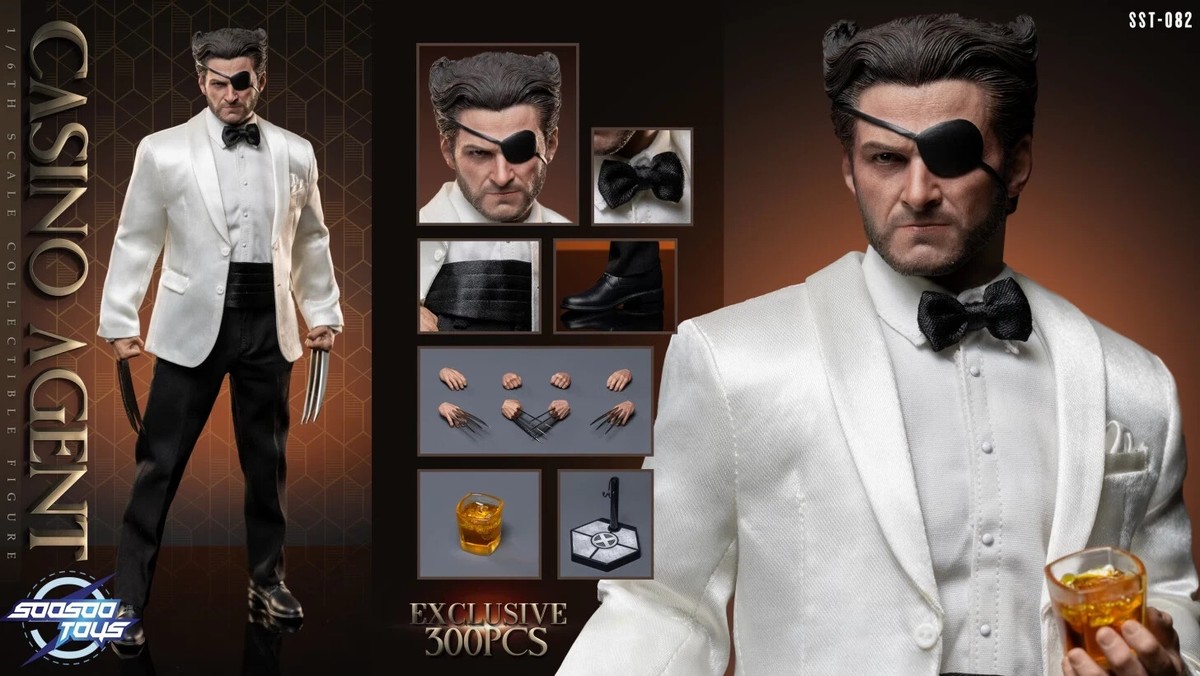 IN STOCK New Soosootoys SST-082 1/6 Casino Agent Wolverine