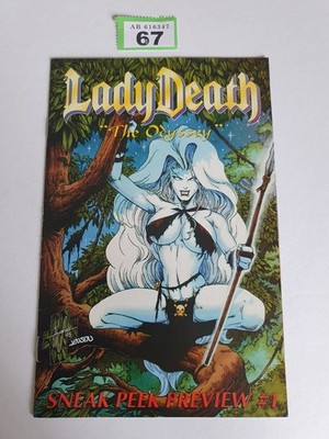 LADY DEATH THE ODYSSEY SNEAK PEEK PREVIEW # 1 1996  CHAOS COMICS 1st PRINT VNC