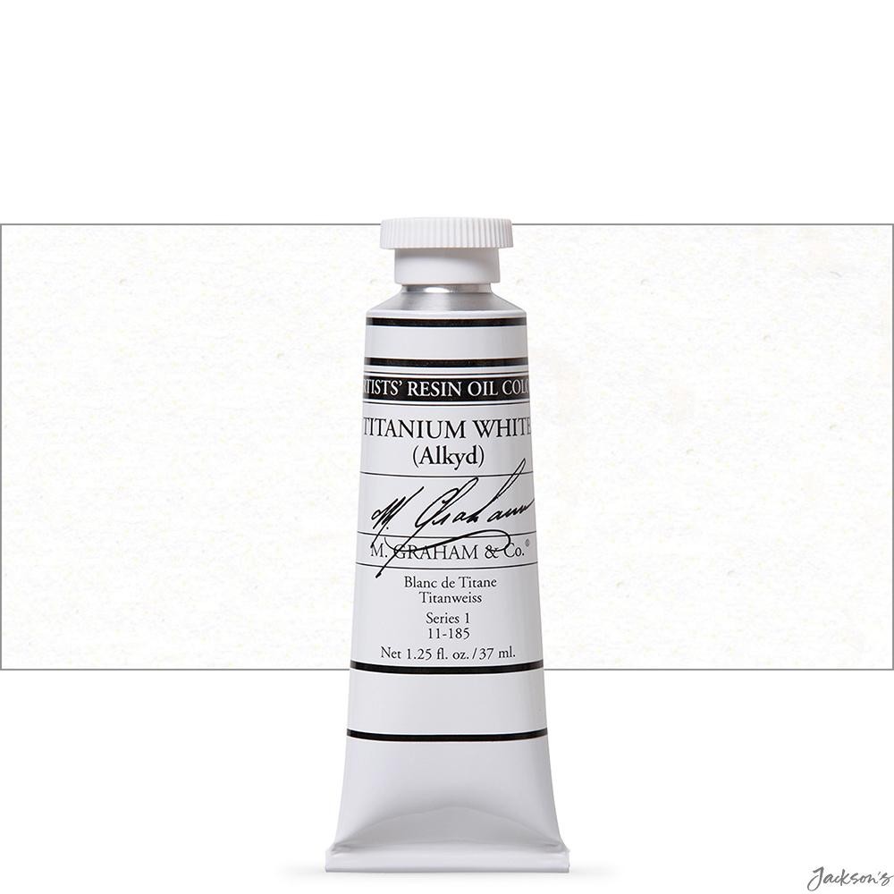 M. Graham Artists' Oil Paint Sunflower Oil 37ml Titanium White Fast Dry Tube