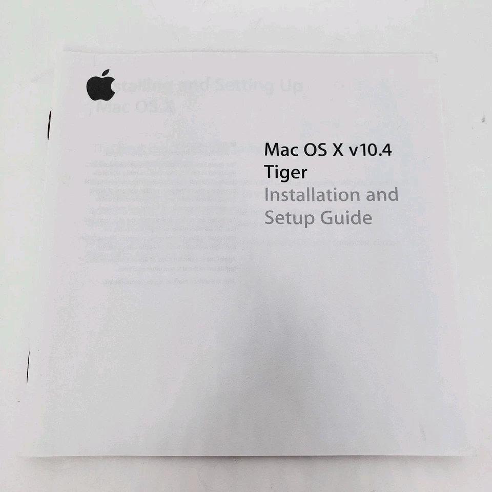 Apple OS X Tiger 10.4.6 Install DVD Retail Box w/ Setup Manuals Partial Shrink - Image 4 of 4