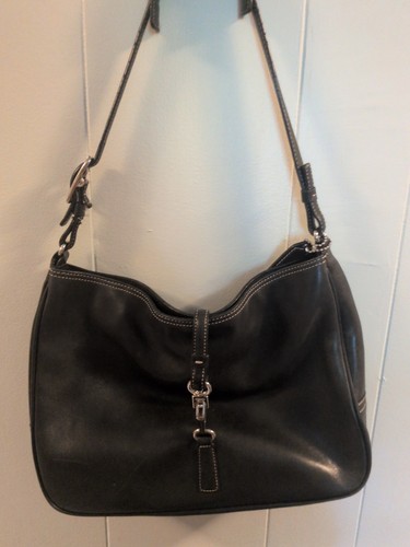 Coach Vintage Hampton Clip 7751 Shoulder Bag 2001 Bla… - Gem