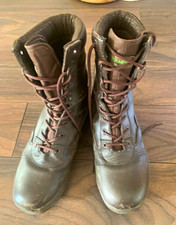 Brown Full Leather Military Surplus Combat Boots UK 11