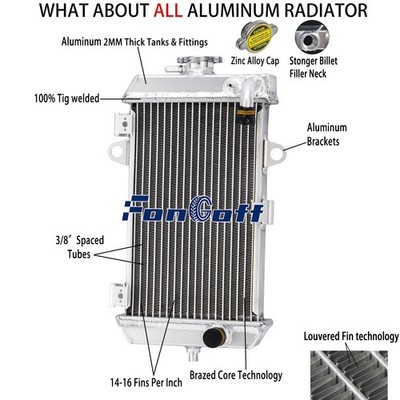 #1PE-WE246-00-00 Aluminum Radiator Fit 06-2014 YAMAHA RAPTOR 700 700R YFM700