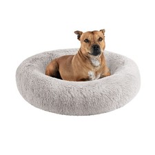 Friends Forever Serena Donut Memory Foam Orthopedic Dog Bed, Soft Faux Fur Oval