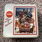 Vintage Coca Cola Paul Miller's Artwork Metal Collectible Puzzle Tin 100 Years