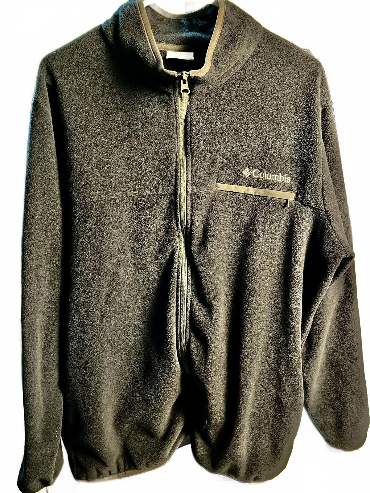 Columbia Men's Black Fleece Jacket with Full Zip size Large