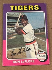1975 TOPPS - RON LeFLORE TIGERS ROOKIE #628