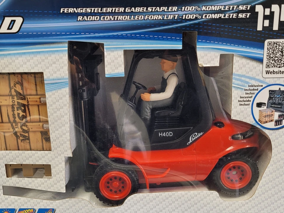 Carson 1/14 Functional model Linde H 40 D forklift truck with Remote Control - Image 3 of 4