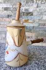 CHOCOLATIÈRE ANCIENNE EN PORCELAINE DE COULEUVRE BON ÉTAT 