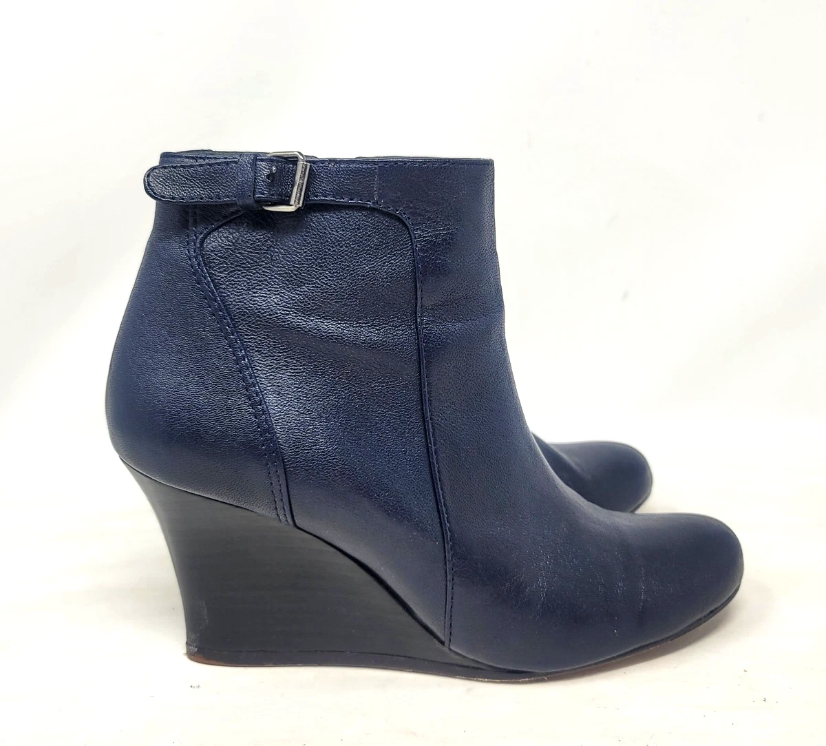 Lanvin, Size 10, Navy Blue, Ankle Boots Lanvin - Royal Blue Flocked Leather Cap-Toe Sneaker main image 4