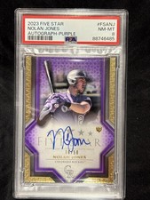 NOLAN JONES 2023 Topps Five Star ON-CARD RC Auto PURPLE /50 Rockies