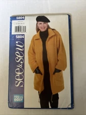 Vintage Butterick See&Sew 5804, Misses Jacket, Size 18-22, Uncut