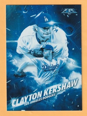 2017 Topps Fire CLAYTON KERSHAW Fired Up! Blue Chip Parallel #F-2