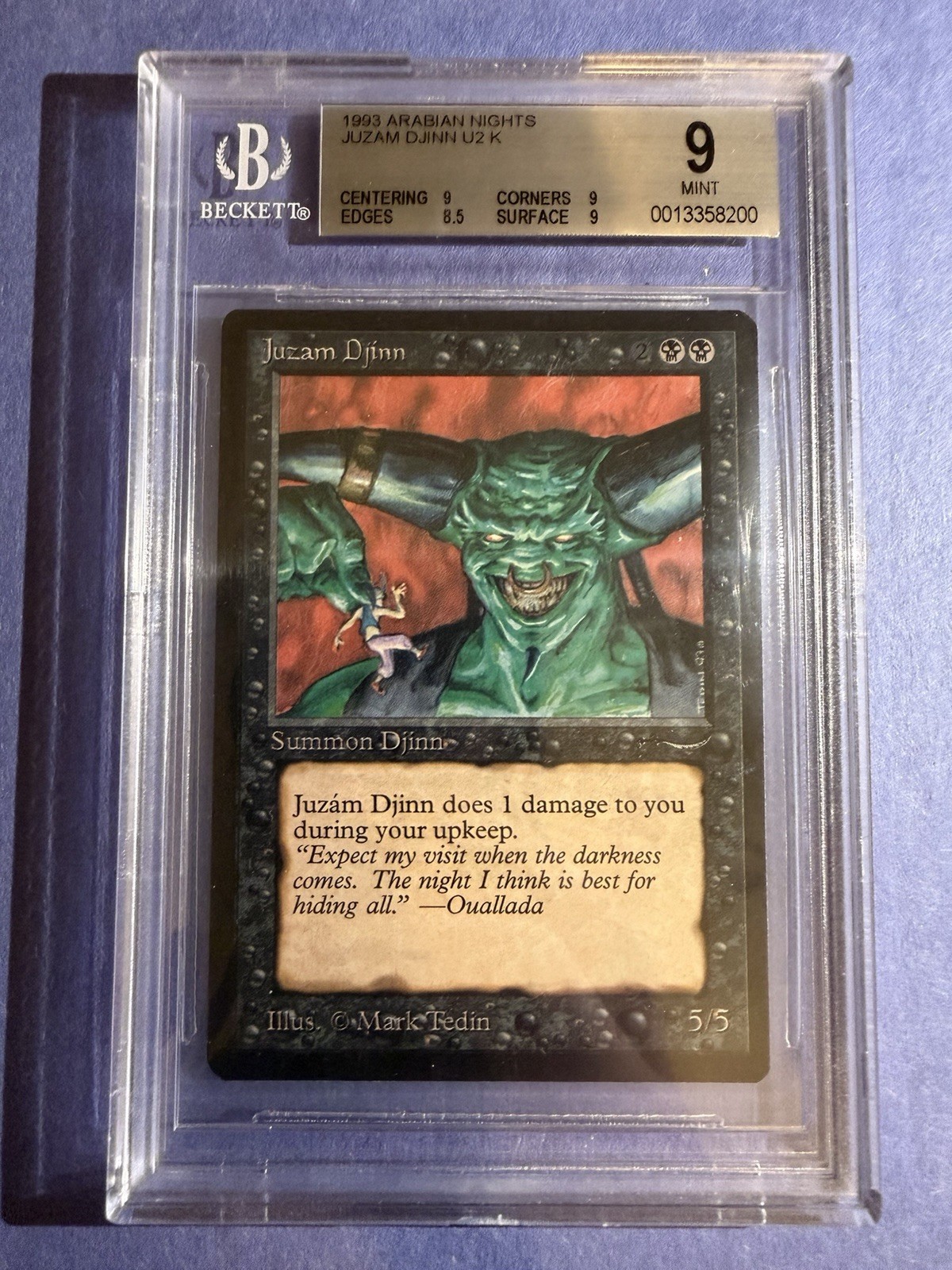 MTG Arabian Nights 1993 Juzam Djinn BGS 9.0 MINT  93/94 Magic the Gathering