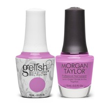 Gelish "Got Carried Away" Duo -Includes Gel Polish and Lacquer-Hot Purple Crème