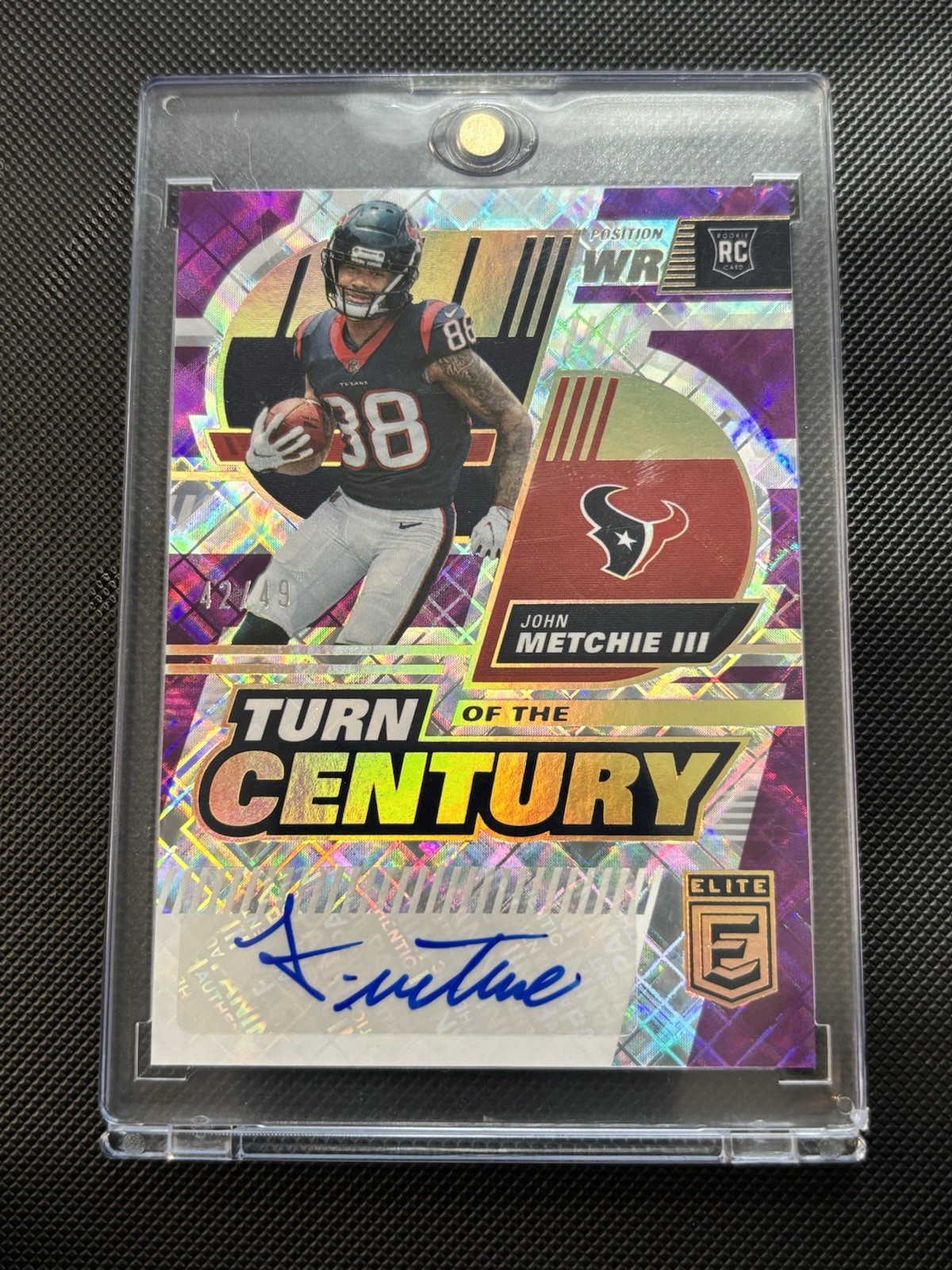 John Metchie Panini Donruss Elite Turn of the Century Autographs #TC17 Base