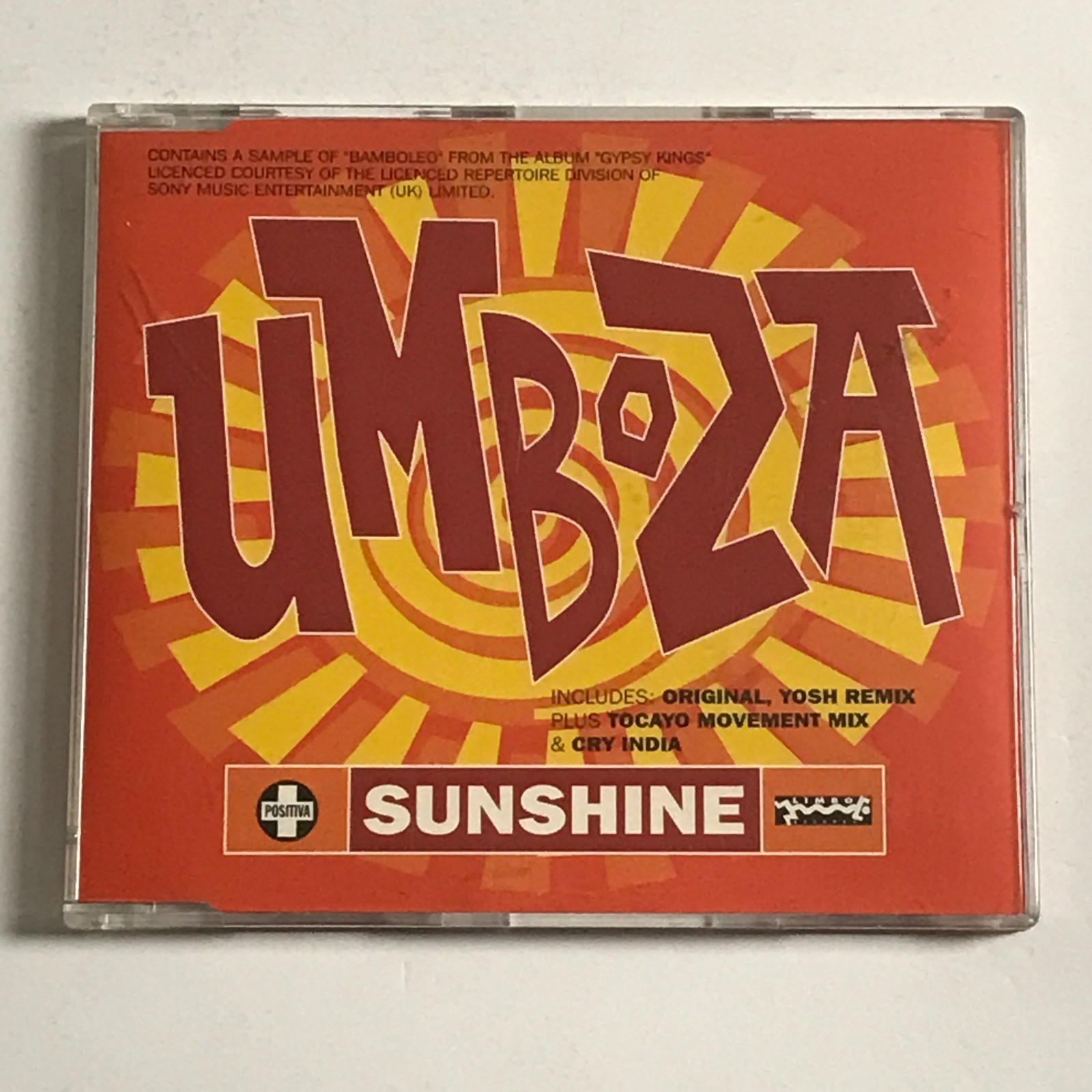 Umboza - Sunshine CD Single 1996 – 724388299022 EX/EX