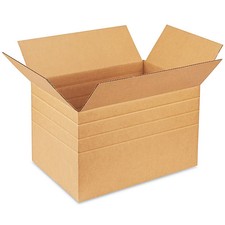 Pack of 25 Multi-Depth Corrugated Boxes 19 X 13 X 12 Inches