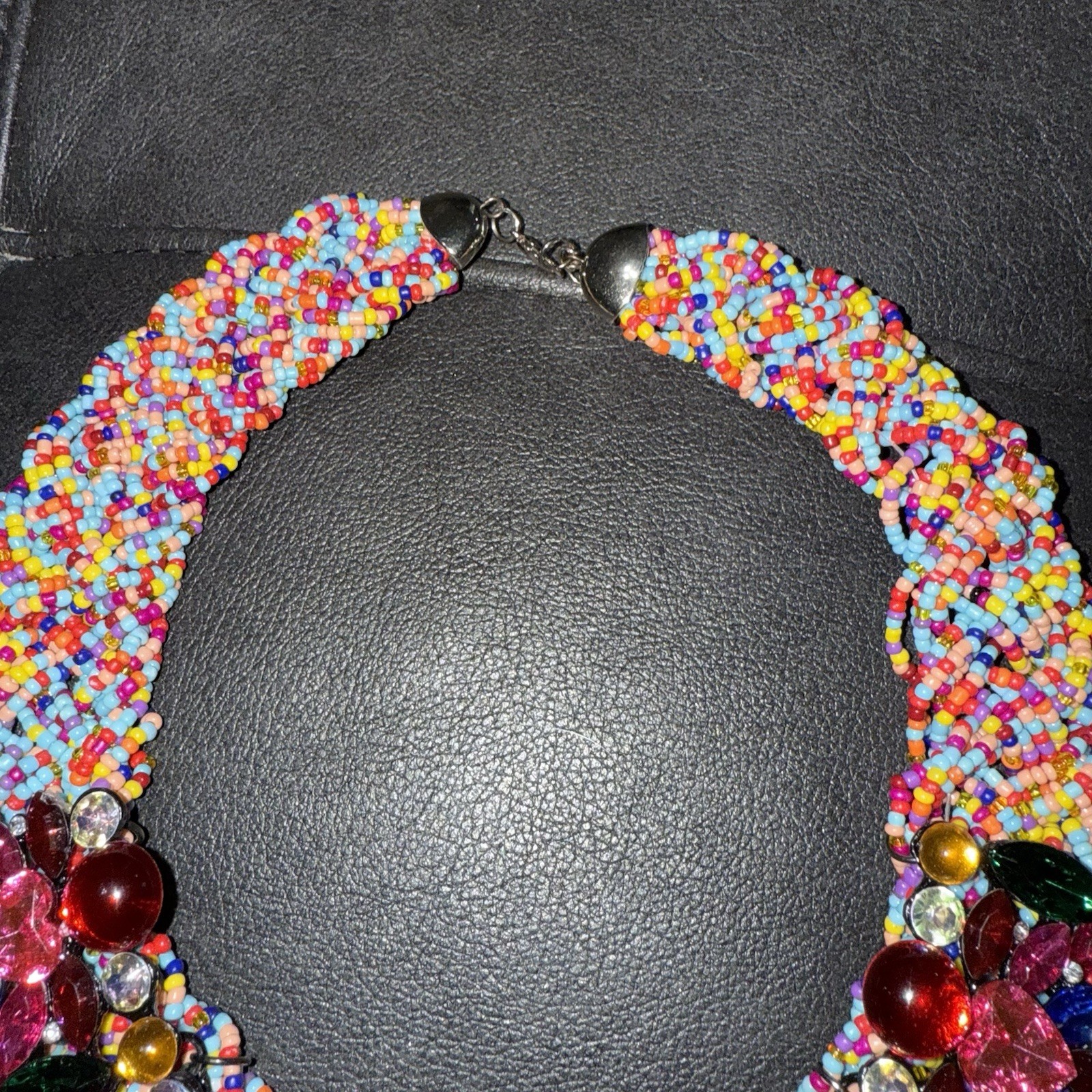 Simulated Rhinestone Crystal Statement Necklace  … - image 6