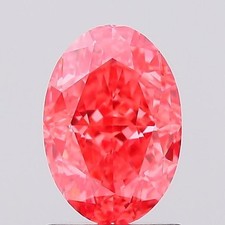 Lab Grown 1.50 Ct Fancy Vivid Pink Color VVS2 OVAL Cut IGI Certified CVD Diamond