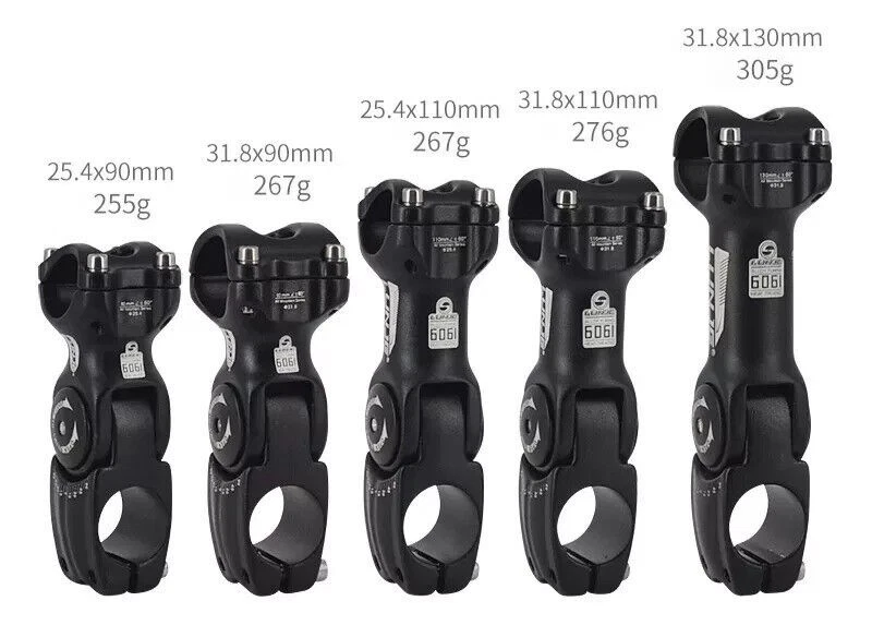 Bicycle Adjustable Stem 25.4/31.8 Handlebar Riser 90/110/130 Road Mountain Bike - Image 2 of 4