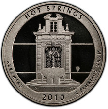 2010-S Clad Proof Hot Springs National Park Quarter 25C