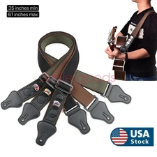 Guitar Strap Nylon Pick Holder Heavy Duty Strap Lock for Electric Acoustic