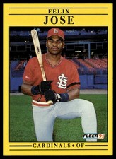 1991 Fleer #636 Felix Jose Cardinals