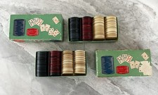 Vintage Poker Chips In Box Set Of 2 Anchor Made In USA
