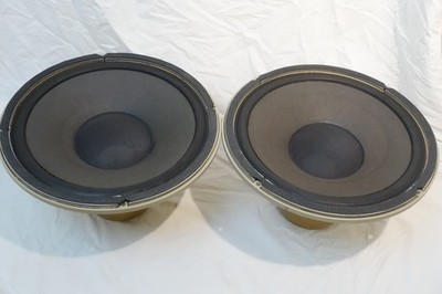 VINTAGE PAIR TANNOY LSU/HF/12/8 GOLD MONITORS 12'' AND CROSSOVERS