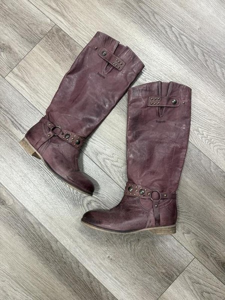 Women Bugatti Boots Black Leather 37 #49H9