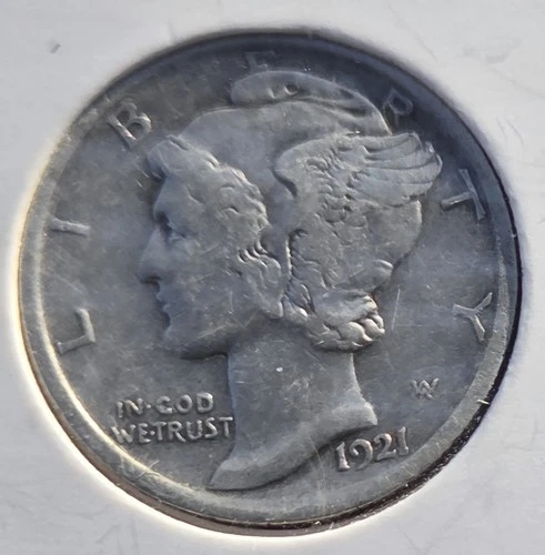 1921 Mercury Dime, Always In High Demand Choice XF+ Key Date