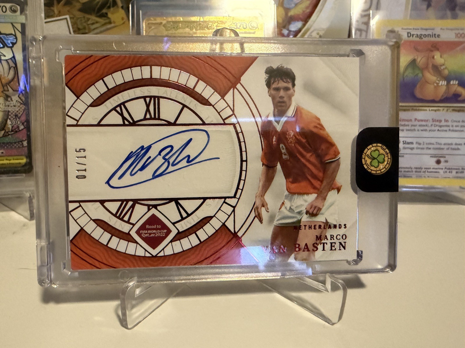 2022 Panini National Treasures Marco Van Basten Auto /15 Netherlands World Cup view 1